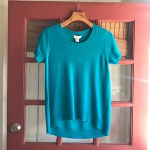 Short sleeve cashmere sweater